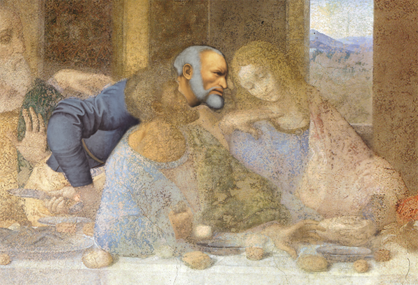 最後の晩餐　ペテロ　衣服の復元